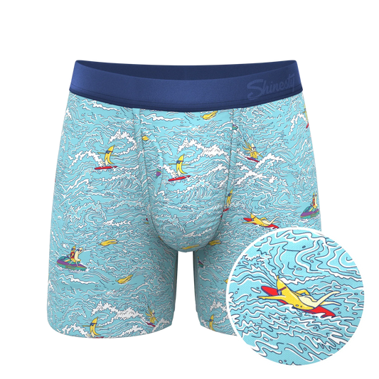 The Surfin' Turf | Shinesty Surfer Ball Hammock® Pouch Underwear With Fly - Shinesty - Flyclothing LLC