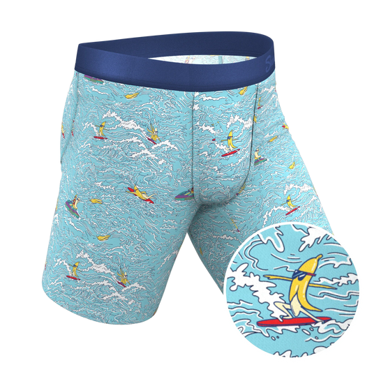 The Surfin' Turf | Shinesty Surfer Long Leg Ball Hammock® Pouch Underwear With Fly - Shinesty - Flyclothing LLC