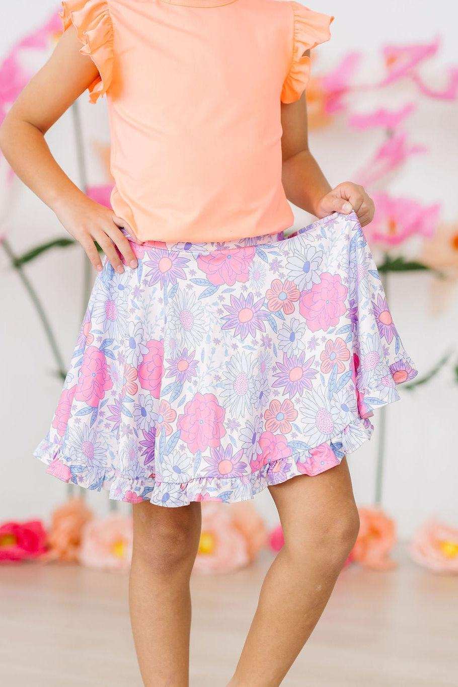 Sweet Springtime Ruffle Twirl Skort - Mila & Rose ® - Flyclothing LLC
