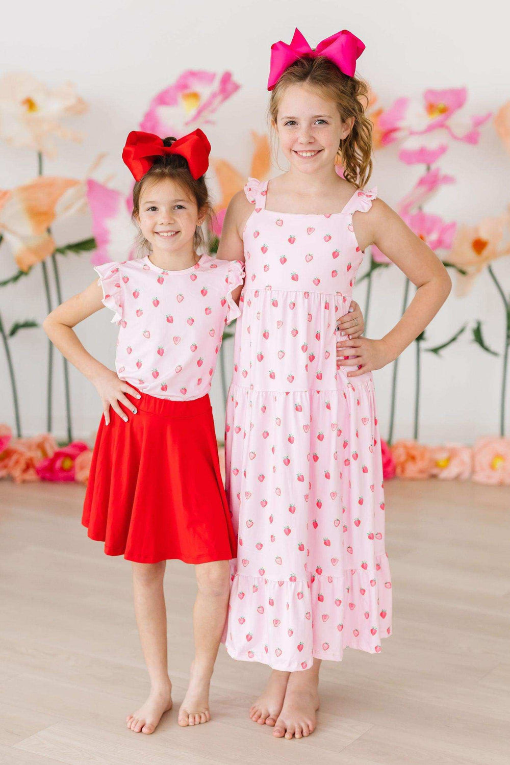 Sweet Strawberries Ruffle Maxi Dress - Mila & Rose ® - Flyclothing LLC