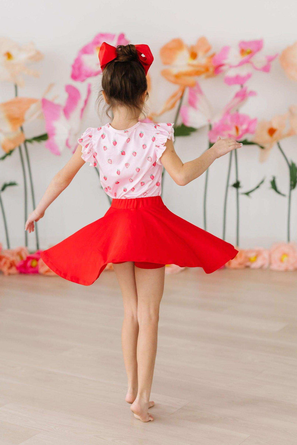 Sweet Strawberries S/S Ruffle Tee - Mila & Rose ® - Flyclothing LLC