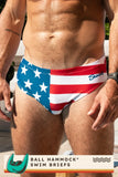 The Unsurpassed Ass | American Flag Ball Hammock® Pouch Swim Briefs - Shinesty - Flyclothing LLC