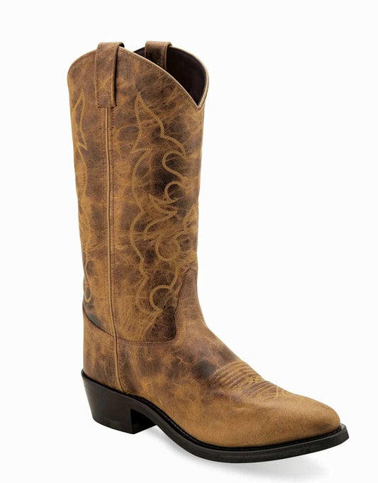 Old West Burnt Tan Men's Cowboy Work Boots - Old West - Flyclothing LLC