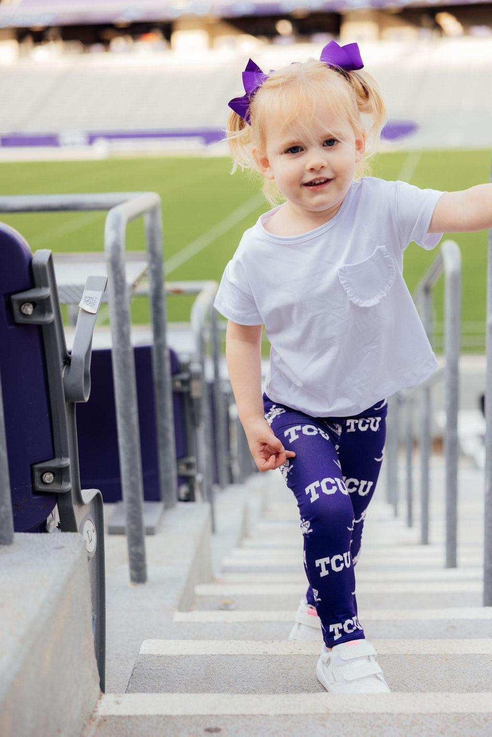 TCU Purple Frog Leggings - Mila & Rose ® - Flyclothing LLC