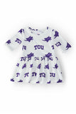 TCU White Frog 3/4 Sleeve Twirl Bodysuit - Mila & Rose ® - Flyclothing LLC