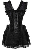 Daisy Corsets Top Drawer Steel Boned Black Lace Victorian Corset Dress - Daisy Corsets - Flyclothing LLC