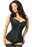 Daisy Corsets Top Drawer Black Cotton Steel Boned Corset w/Zipper - Daisy Corsets - Flyclothing LLC
