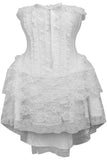 Daisy Corsets Top Drawer Steel Boned Strapless White Lace Victorian Corset Dress - Daisy Corsets - Flyclothing LLC