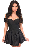 Daisy Corsets Top Drawer Steel Boned Black Brocade & Taffeta Corset Dress - Daisy Corsets - Flyclothing LLC