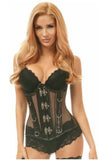 Daisy Corsets Top Drawer Steel Boned Fishnet Under Bust Corset - Daisy Corsets - Flyclothing LLC