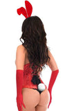 Daisy Corsets Top Drawer 4 PC Red Pin-Up Bunny Corset Costume - Daisy Corsets - Flyclothing LLC