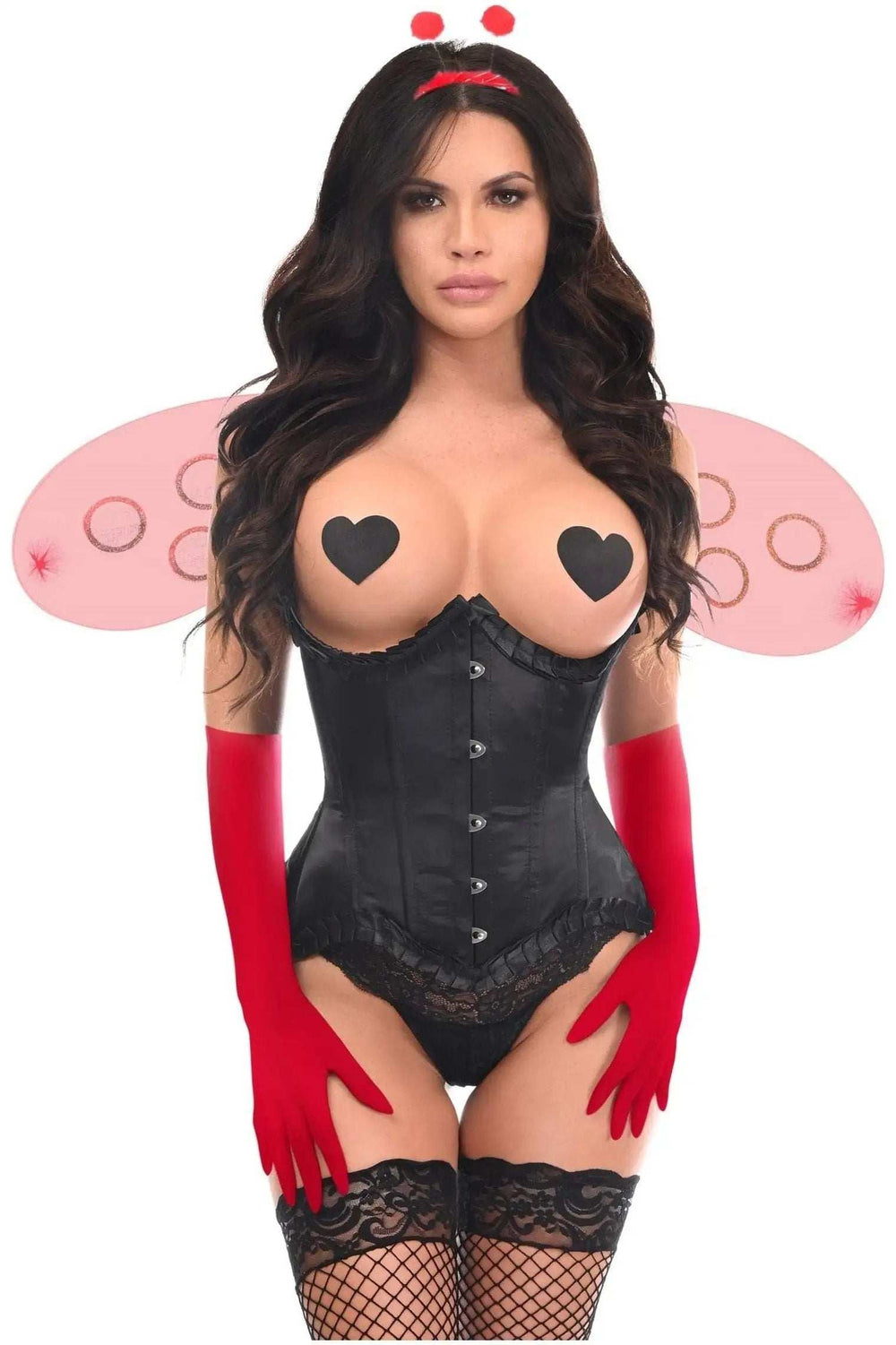 Daisy Corsets Top Drawer 4 PC Pin-Up Ladybug Corset Costume - Daisy Corsets - Flyclothing LLC