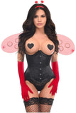 Daisy Corsets Top Drawer 4 PC Pin-Up Ladybug Corset Costume - Daisy Corsets - Flyclothing LLC
