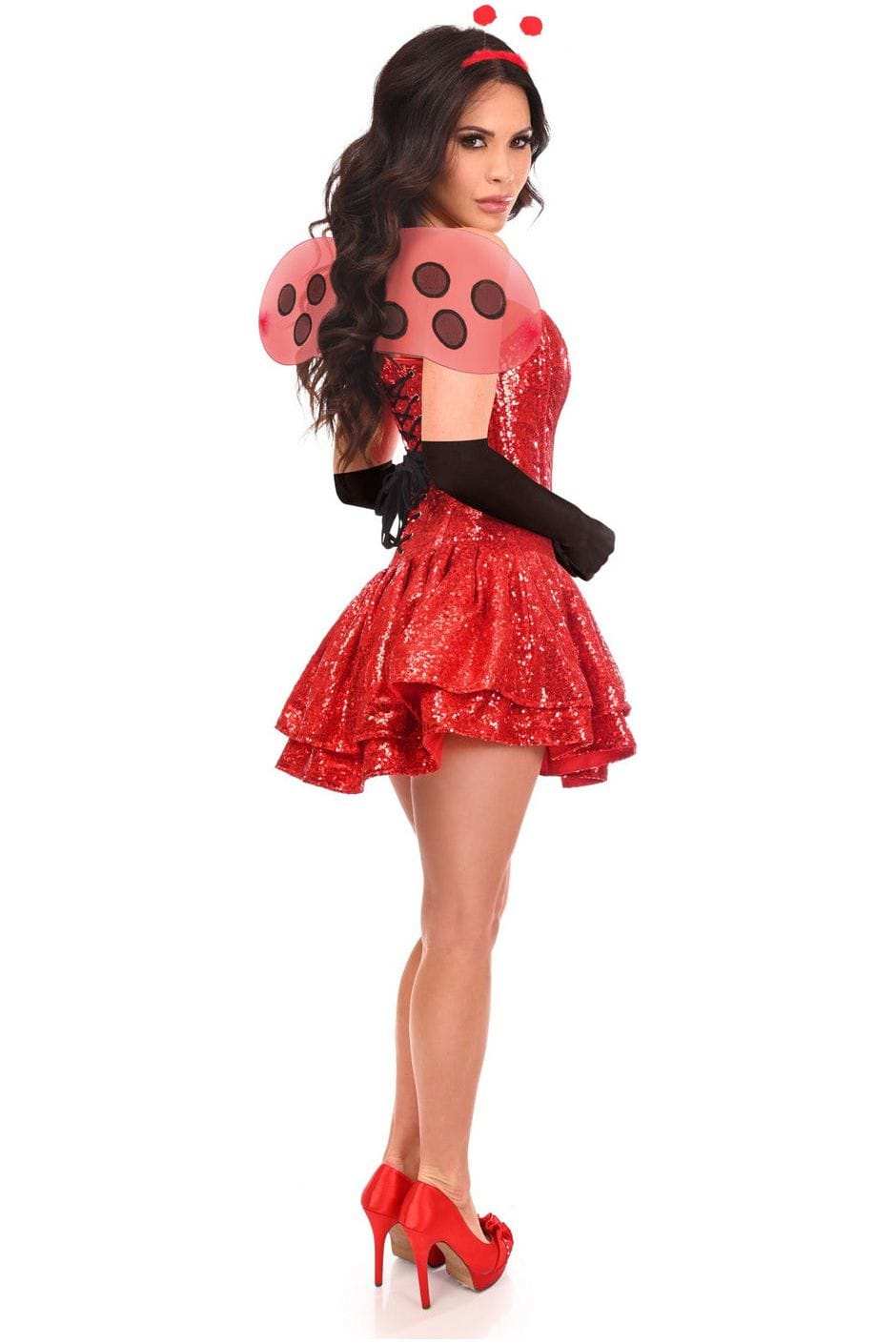 Daisy Corsets Top Drawer 4 PC Sequin Ladybug Corset Dress Costume - Daisy Corsets - Flyclothing LLC