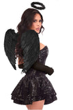 Daisy Corsets Top Drawer 4 PC Sequin Dark Angel Corset Dress Costume - Daisy Corsets - Flyclothing LLC