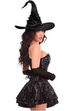 Daisy Corsets Top Drawer 3 PC Sequin Witch Corset Dress Costume - Daisy Corsets - Flyclothing LLC
