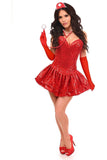 Daisy Corsets Top Drawer 4 PC Sequin Nurse Corset Dress Costume - Daisy Corsets - Flyclothing LLC
