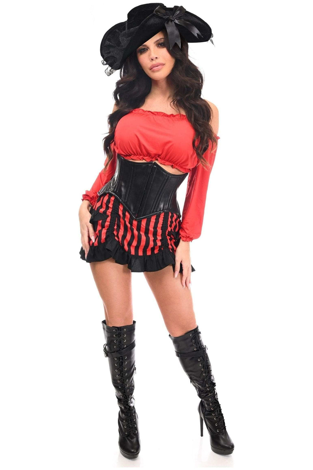 Daisy Corsets Top Drawer 4 PC Pirate Lady Corset Costume - Daisy Corsets - Flyclothing LLC