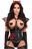 Daisy Corsets Top Drawer 5 PC Black Sequin Devil Harness Corset Costume - Daisy Corsets - Flyclothing LLC