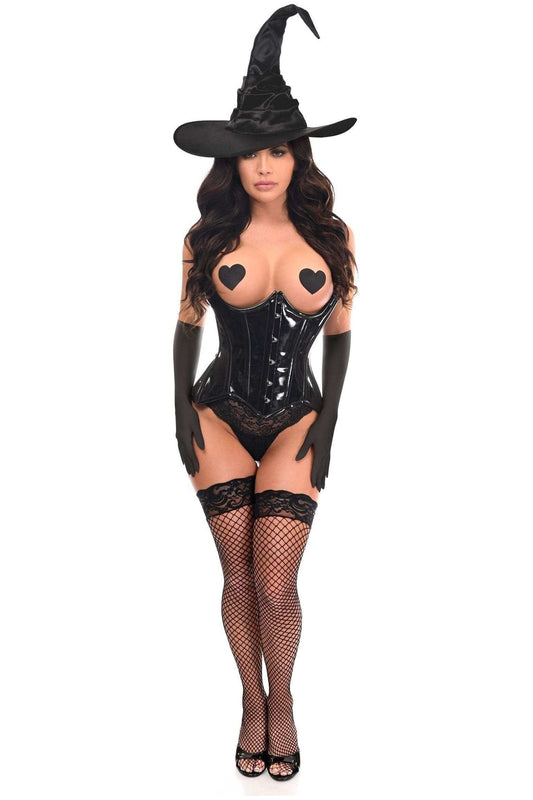 Daisy Corsets Top Drawer 3 PC Black Patent Witch Corset Costume - Daisy Corsets - Flyclothing LLC