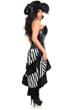 Daisy Corsets Top Drawer 4 PC Black/White Premium Pirate Corset Costume - Daisy Corsets - Flyclothing LLC
