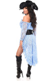 Daisy Corsets Top Drawer 4 PC Lt Blue Premium Pirate Corset Costume - Daisy Corsets - Flyclothing LLC