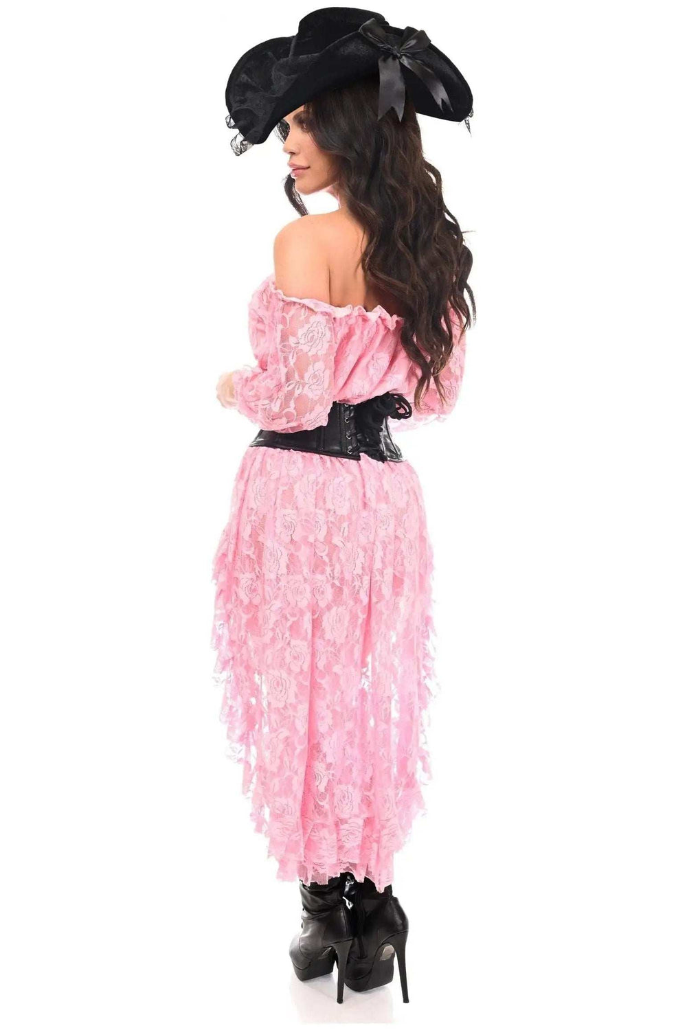 Daisy Corsets Top Drawer 4 PC Lt Pink Premium Pirate Corset Costume - Daisy Corsets - Flyclothing LLC