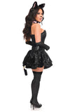 Daisy Corsets Top Drawer 5 PC Sequin Black/Pink Cat Corset Dress Costume - Daisy Corsets - Flyclothing LLC