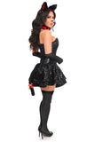 Daisy Corsets Top Drawer 5 PC Sequin Black/Red Cat Corset Dress Costume - Daisy Corsets - Flyclothing LLC