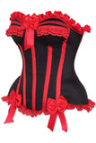 Daisy Corsets Top Drawer Black/Red Steel Boned Burlesque Corset - Daisy Corsets - Flyclothing LLC