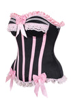 Daisy Corsets Top Drawer Black/Pink Steel Boned Burlesque Corset - Daisy Corsets - Flyclothing LLC