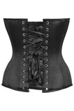 Daisy Corsets Top Drawer Black Satin Steel Boned Overbust Corset - Daisy Corsets - Flyclothing LLC