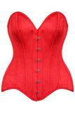 Daisy Corsets Top Drawer Red Satin Steel Boned Overbust Corset - Daisy Corsets - Flyclothing LLC