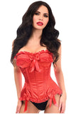 Daisy Corsets Top Drawer Red Satin Steel Boned Burlesque Corset - Daisy Corsets - Flyclothing LLC
