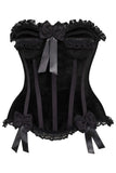 Daisy Corsets Top Drawer Black Velvet Steel Boned Burlesque Corset - Daisy Corsets - Flyclothing LLC