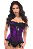 Daisy Corsets Top Drawer Purple Velvet Steel Boned Burlesque Corset - Daisy Corsets - Flyclothing LLC