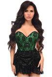 Daisy Corsets Top Drawer 2 PC Green Lace Steel Boned Corset & Skirt Set - Daisy Corsets - Flyclothing LLC