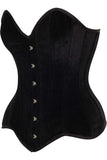 Daisy Corsets Top Drawer Black Velvet Steel Boned Overbust Corset - Daisy Corsets - Flyclothing LLC