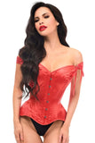 Daisy Corsets Top Drawer Red Satin Steel Boned Corset w/Straps - Daisy Corsets - Flyclothing LLC