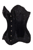 Daisy Corsets Top Drawer Black Velvet & Beaded Steel Boned Overbust Corset - Daisy Corsets - Flyclothing LLC