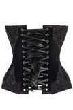 Daisy Corsets Top Drawer Black Velvet & Beaded Steel Boned Overbust Corset - Daisy Corsets - Flyclothing LLC