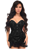 Daisy Corsets Top Drawer 2 PC Black Lace Steel Boned Corset & Skirt Set - Daisy Corsets - Flyclothing LLC