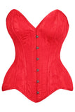 Daisy Corsets Top Drawer Red Satin w/Red Lace Overlay Steel Boned Overbust Corset - Daisy Corsets - Flyclothing LLC