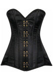 Daisy Corsets Top Drawer Black Brocade Steel Boned Corset w/Clasp Closure - Daisy Corsets - Flyclothing LLC