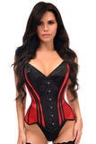 Daisy Corsets Top Drawer Red Mesh & Black Satin Steel Boned Overbust Corset - Daisy Corsets - Flyclothing LLC
