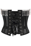 Daisy Corsets Top Drawer Steel Boned Sheer Underwire Waist Cincher w/Fringe - Daisy Corsets - Flyclothing LLC