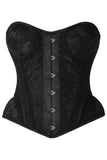 Daisy Corsets Top Drawer Black w/Black Lace Steel Boned Underwire Bustier Corset - Daisy Corsets - Flyclothing LLC