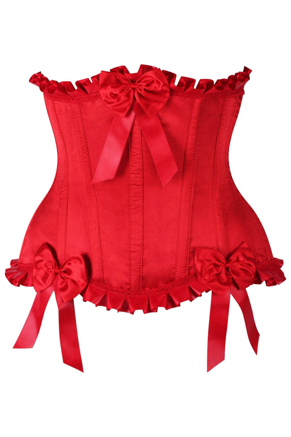 Daisy Corsets Top Drawer Red Steel Boned Burlesque Underbust Corset Waist Cincher - Daisy Corsets - Flyclothing LLC