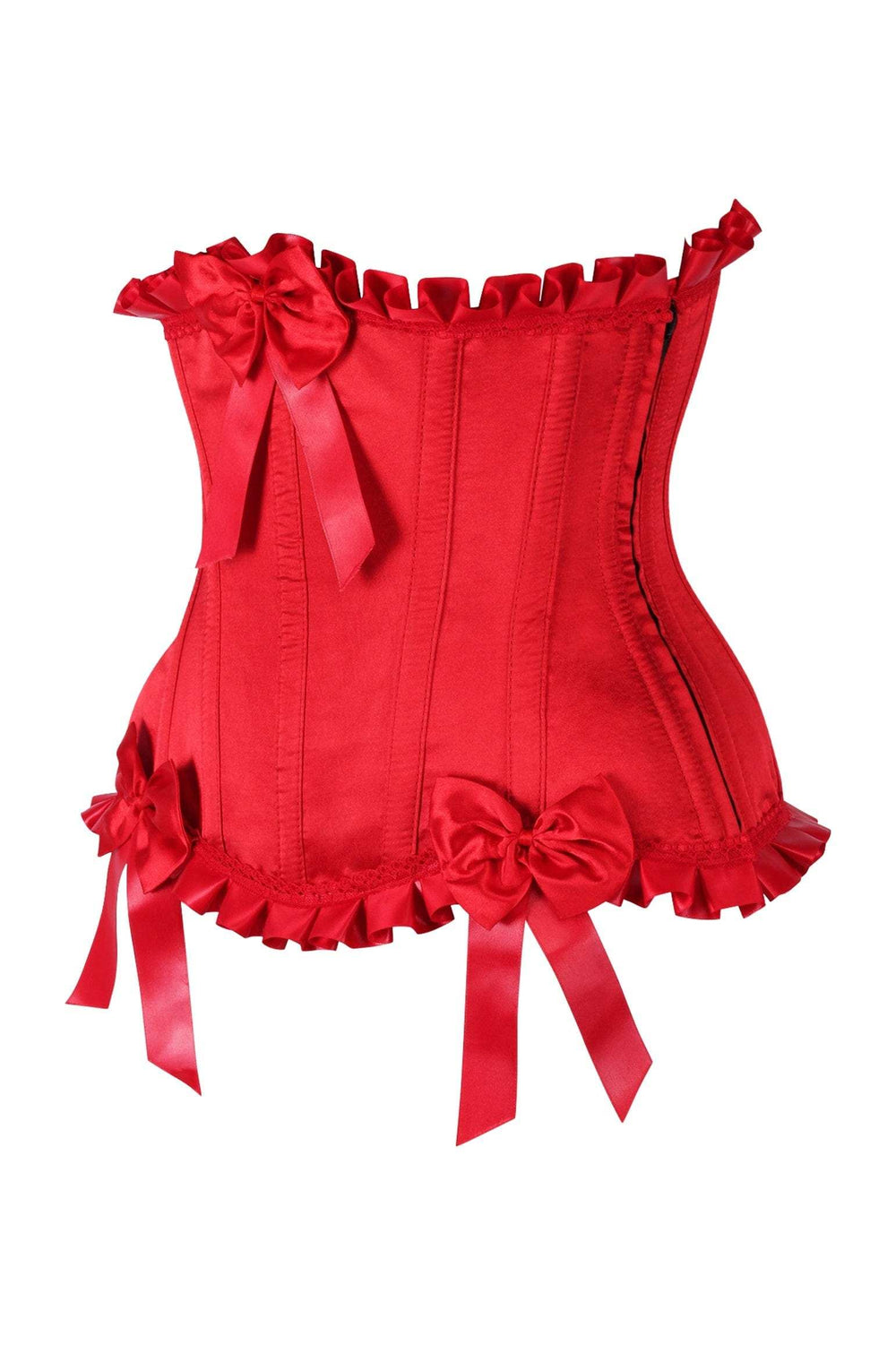 Daisy Corsets Top Drawer Red Steel Boned Burlesque Underbust Corset Waist Cincher - Daisy Corsets - Flyclothing LLC