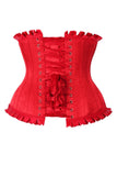 Daisy Corsets Top Drawer Red Steel Boned Burlesque Underbust Corset Waist Cincher - Daisy Corsets - Flyclothing LLC